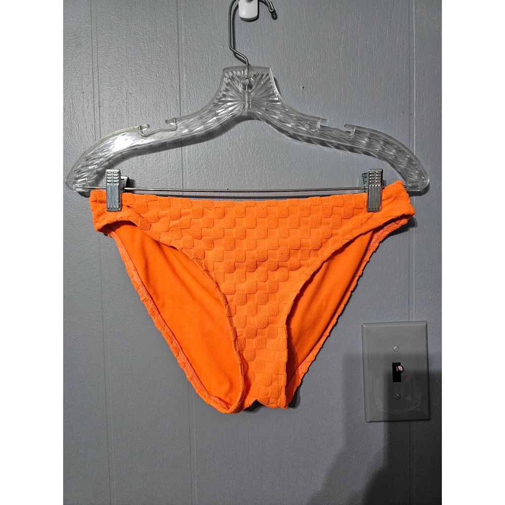 NO BOUNDARIES Orange Textured Bikini Top‎ & Bottom Set Size L 11-13 - Picture 2 of 6